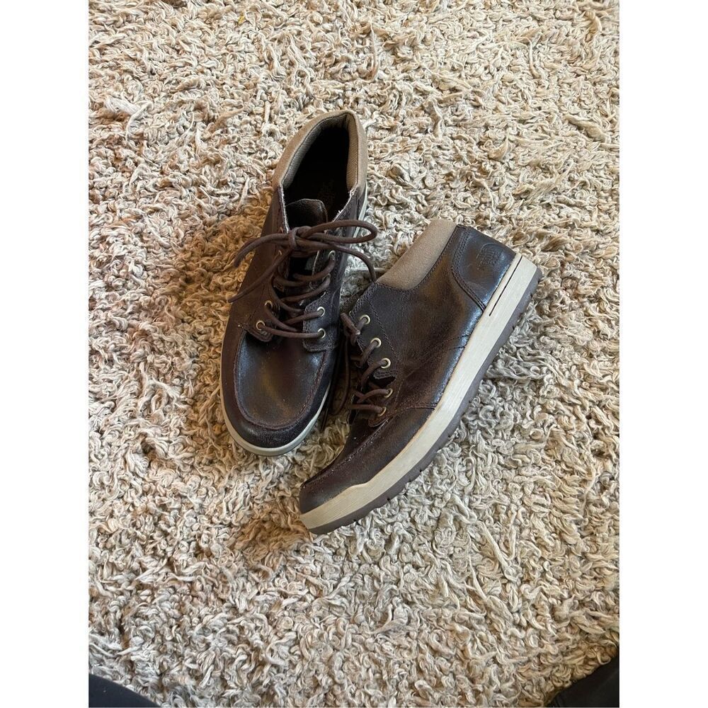 The North Face Mens Brown Leather Chukka Boots Shoes 10